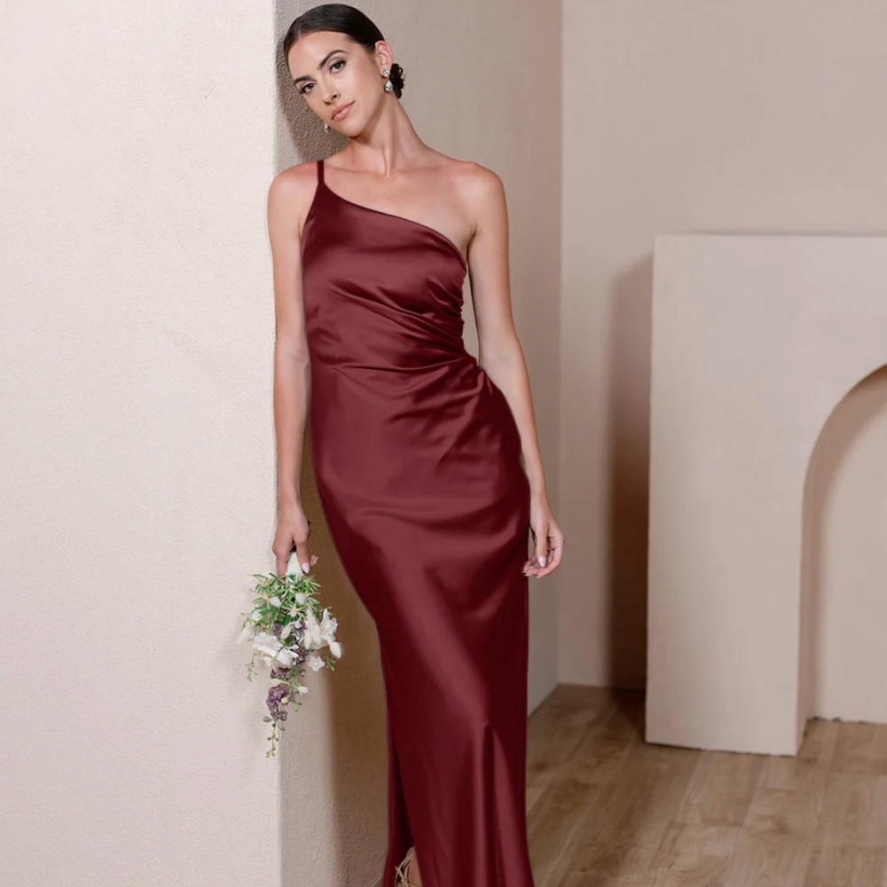Revelry Jade Satin Dress